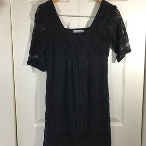 Solitaire - Crochet & Lace BoHo style Black Dress